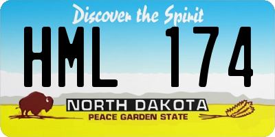 ND license plate HML174