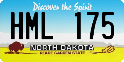 ND license plate HML175