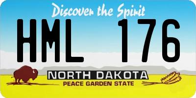 ND license plate HML176