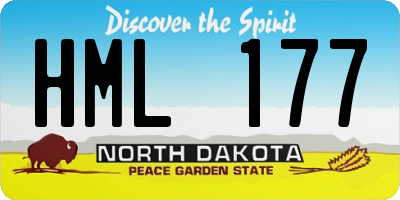 ND license plate HML177