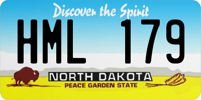 ND license plate HML179