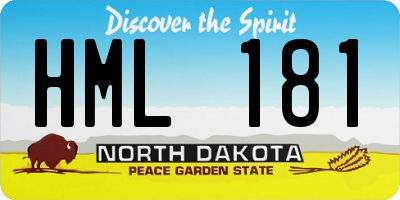 ND license plate HML181
