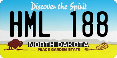 ND license plate HML188