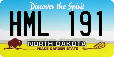 ND license plate HML191