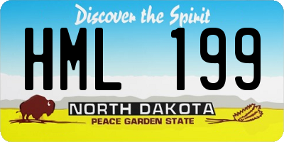 ND license plate HML199