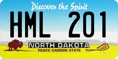 ND license plate HML201