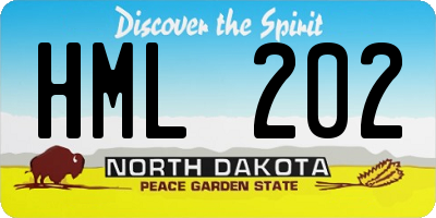 ND license plate HML202