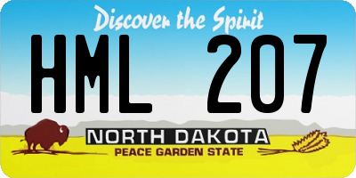 ND license plate HML207