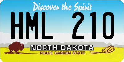 ND license plate HML210