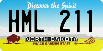 ND license plate HML211