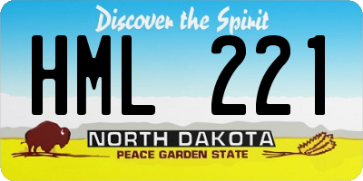 ND license plate HML221