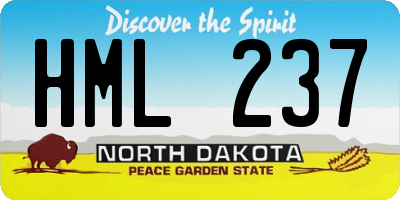 ND license plate HML237