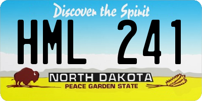 ND license plate HML241