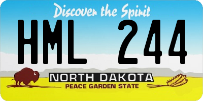 ND license plate HML244