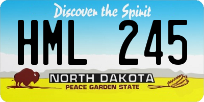 ND license plate HML245