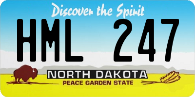 ND license plate HML247