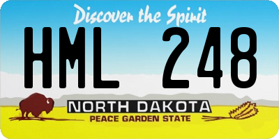 ND license plate HML248