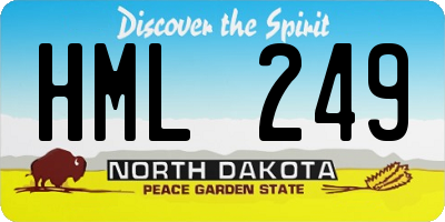 ND license plate HML249