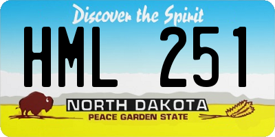 ND license plate HML251