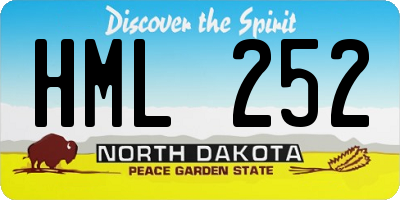 ND license plate HML252