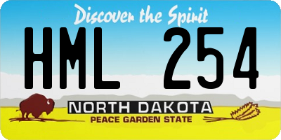 ND license plate HML254