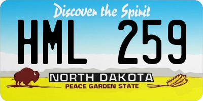 ND license plate HML259