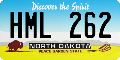 ND license plate HML262