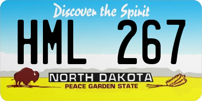 ND license plate HML267
