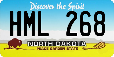 ND license plate HML268
