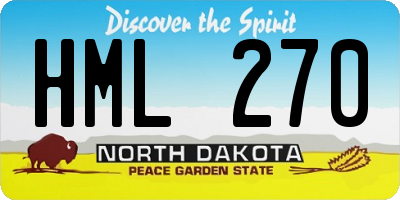 ND license plate HML270