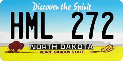 ND license plate HML272