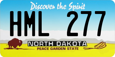 ND license plate HML277