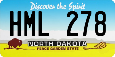 ND license plate HML278