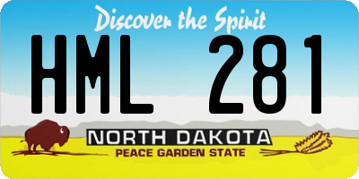 ND license plate HML281