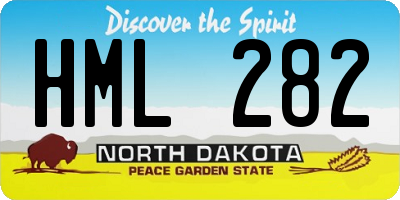 ND license plate HML282