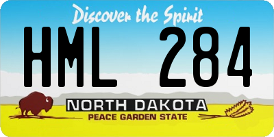 ND license plate HML284