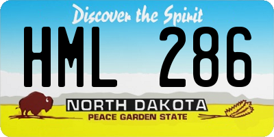 ND license plate HML286