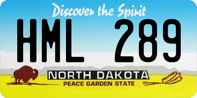 ND license plate HML289