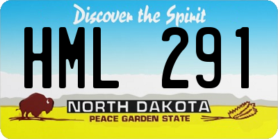 ND license plate HML291