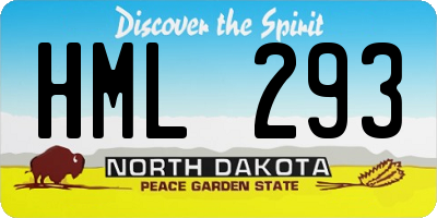 ND license plate HML293