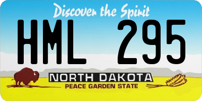 ND license plate HML295