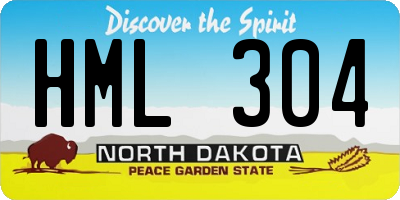 ND license plate HML304