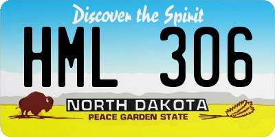 ND license plate HML306