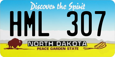 ND license plate HML307