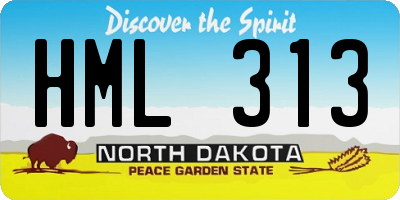 ND license plate HML313