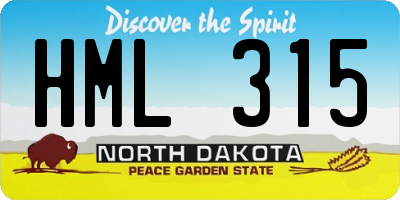 ND license plate HML315