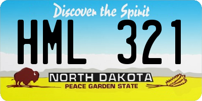 ND license plate HML321