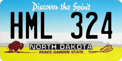 ND license plate HML324