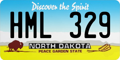 ND license plate HML329