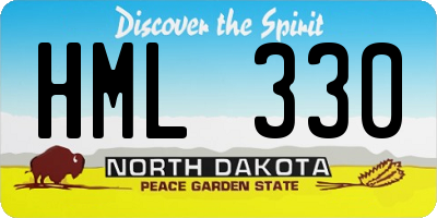 ND license plate HML330